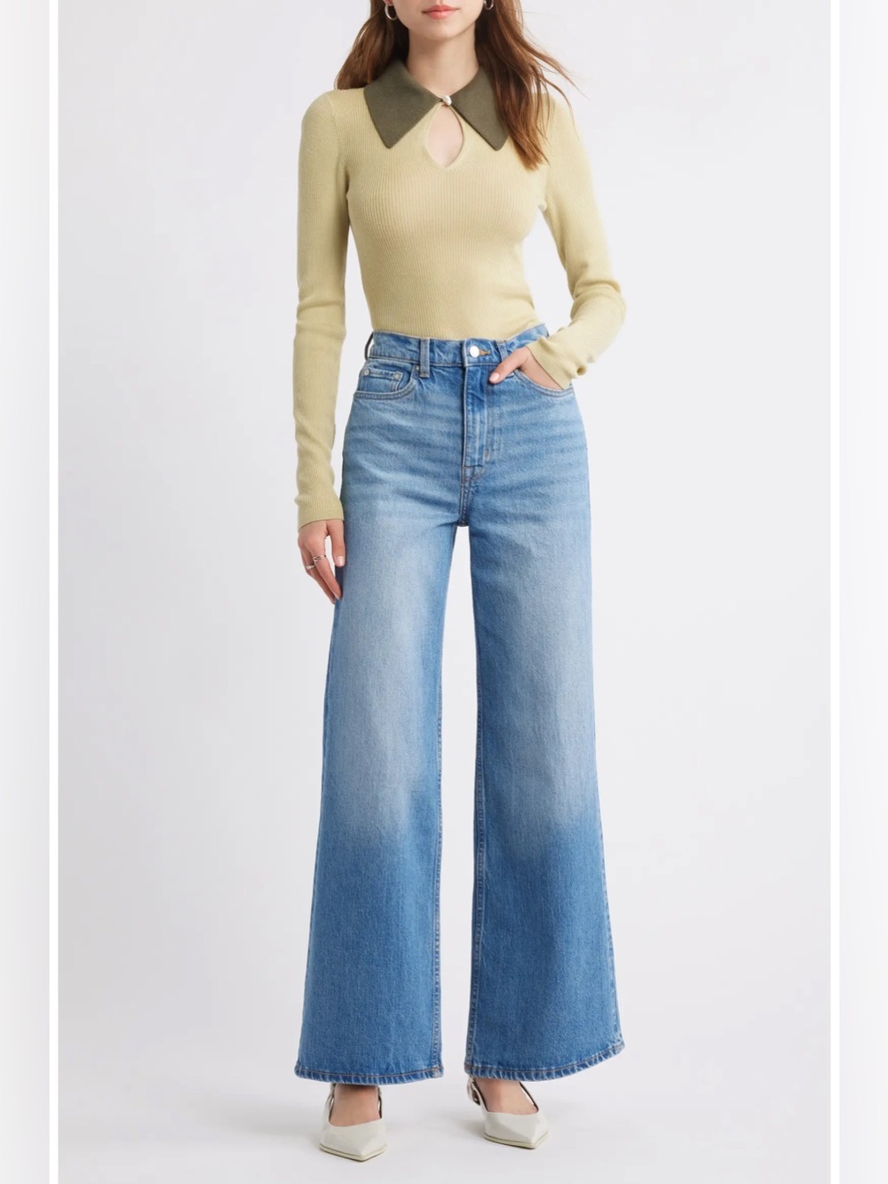 & OTHER STORIES HIGH WAIST WIDE LEG JEAN